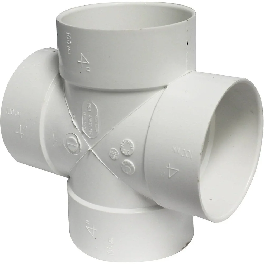 Canplas‎ 414450BC PVC Sew 4 Cross Sewer and Drain 4 In